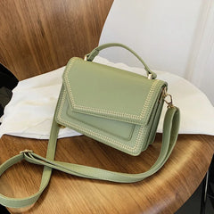 Embroidery Ladies Handbag Small Women Shoulder Bag High PU Leather Flap