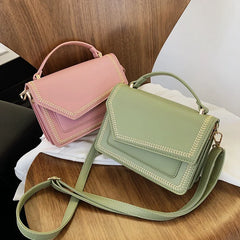 Embroidery Ladies Handbag Small Women Shoulder Bag High PU Leather Flap