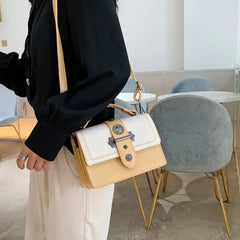 Casual Tote Bag High Pu Leather Women's Handbag Rivet Shoulder Messenger Bags