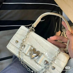 Gothic Vintage Messenger Bag Chain Women Clutch Handbag