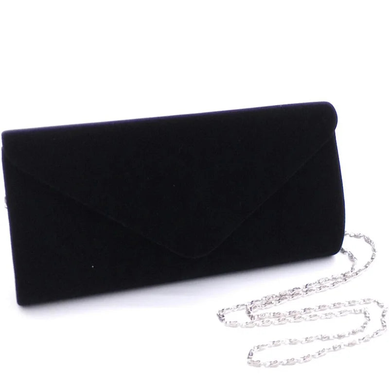 High Suede Women Evening Bag Wedding Party Handbag Noble Prom Chain Shoulder Bag