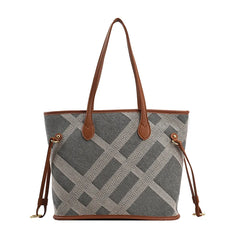 Lady Canvas Tote Bag Bucket Women Big Shopper Handbags Shoulder Bags
