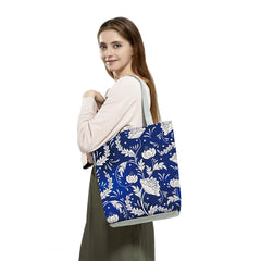 Floral Porcelain Geometry Pattern Shoulder Bag for Teenagers