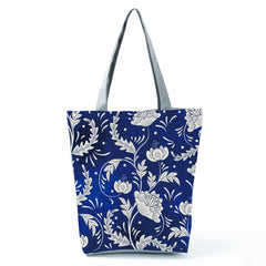 Floral Porcelain Geometry Pattern Shoulder Bag for Teenagers