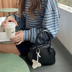 Lychee Pattern Women Top-handle Bags Solid PU Leather Female Shoulder Crossbody