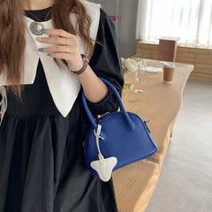 Lychee Pattern Women Top-handle Bags Solid PU Leather Female Shoulder Crossbody