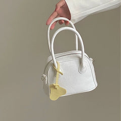 Lychee Pattern Women Top-handle Bags Solid PU Leather Female Shoulder Crossbody
