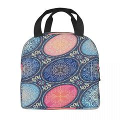 Ethnic Lunch Bag Insulated Thermal Cooler Bento Lunch Box Tote Picnic Storage