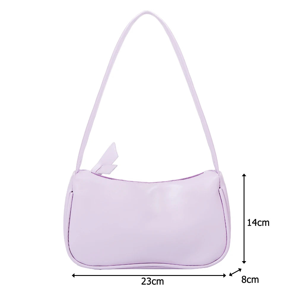 PU Leather Underarm Bag Totes Girls Casual Shoulder Women Handbags Pouch