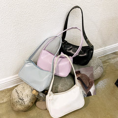 PU Leather Underarm Bag Totes Girls Casual Shoulder Women Handbags Pouch