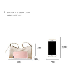PU Leather Crossbody Bag Women's Shoulder Messenger Boston Bag