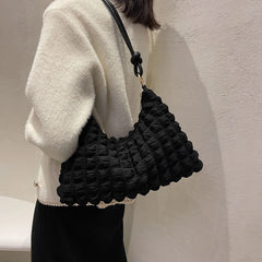 Pleated Cloud Bag Evening Bag Tote Shoulder