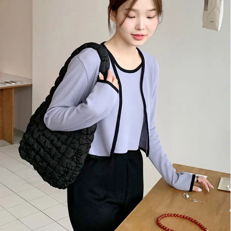 Pleated Cloud Bag Underarm Handbag for Women