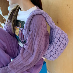 Pleated Cloud Bag Underarm Handbag for Women
