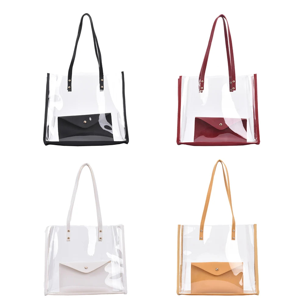 Small Transparent Shoulder Bags for Women PVC Handbags