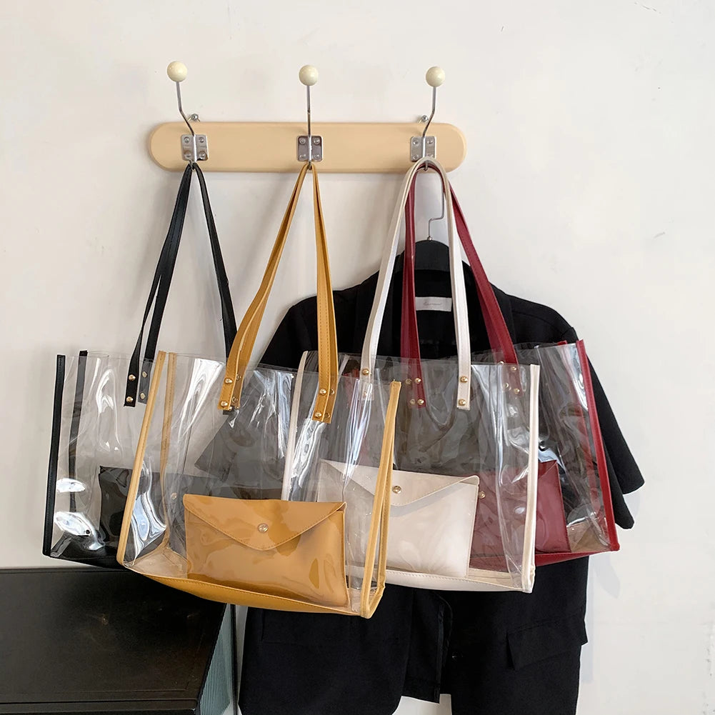 Small Transparent Shoulder Bags for Women PVC Handbags