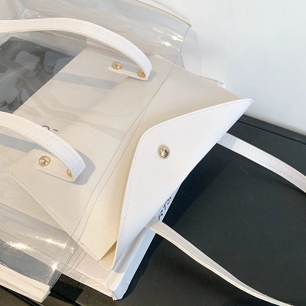 Small Transparent Shoulder Bags for Women PVC Handbags