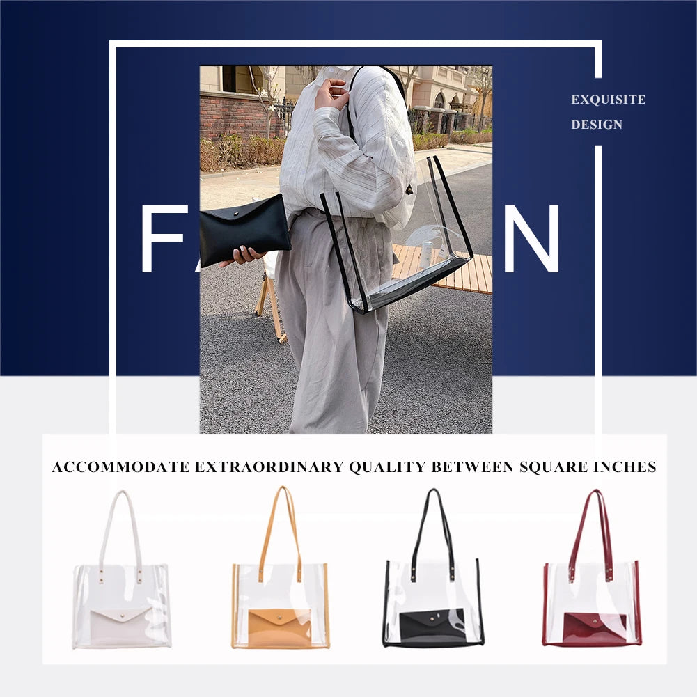 Small Transparent Shoulder Bags for Women PVC Handbags