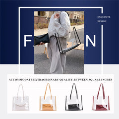 Small Transparent Shoulder Bags for Women PVC Handbags