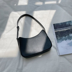 Solid Colour Shoulder Bags For Women PU Leather Hand Bag Ladies Purses And Handb