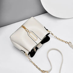 Tassel Pendant Shoulder Bag for Women PU Leather Bucket Crossbody Bag