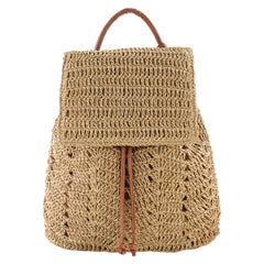 Summer Straw Bag Flap Top Handle Handbag Backpack