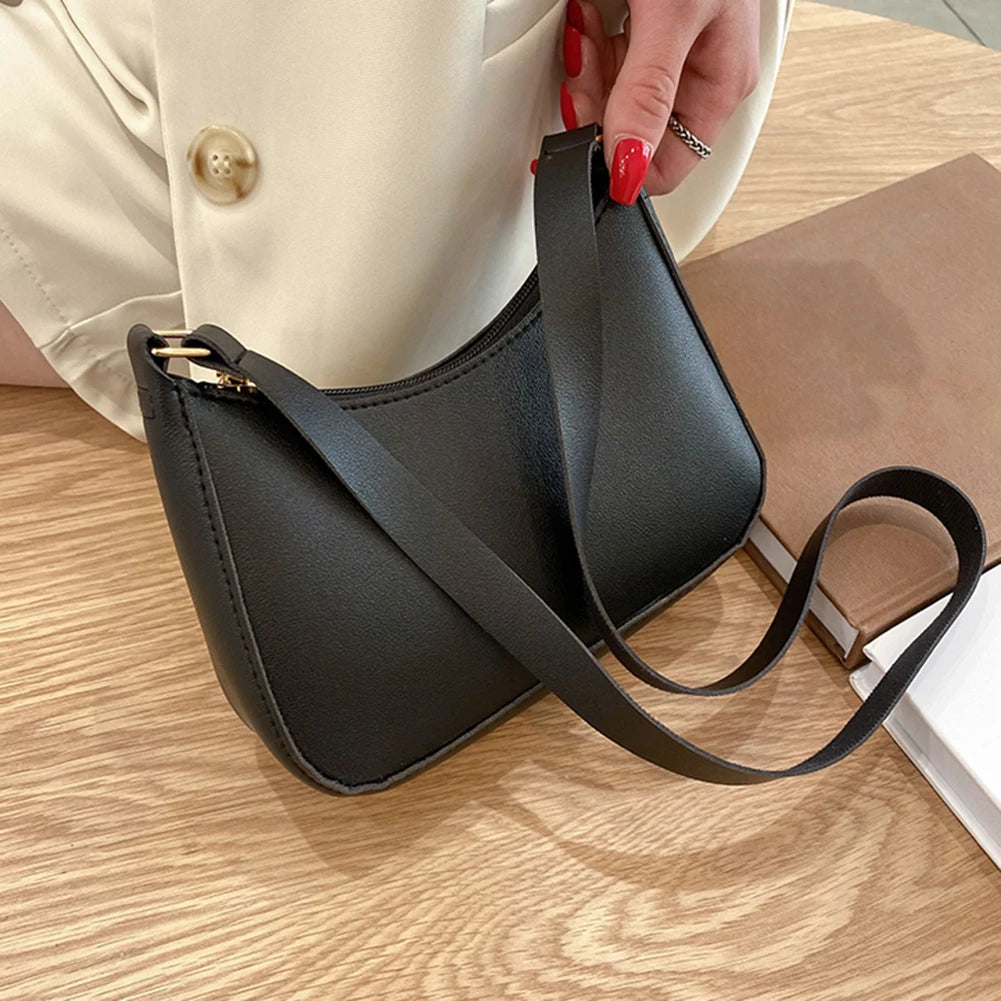 Women Shoulder Bag Soft PU Leather Bucket Bag Female Travel Crossbody Solid Tote