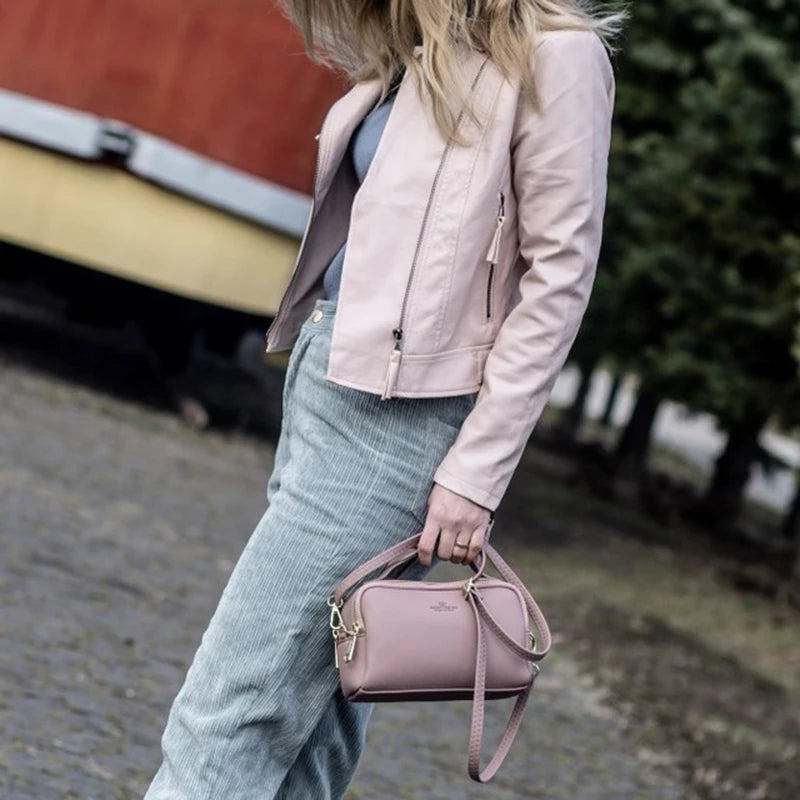 Women Leather Handbags Female Shoulder Crossbody Bags High Ladies Messenger Tote