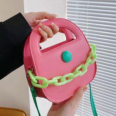 Women PU Leather Chain Handbag Small Wrist Bag Shoulder Bags