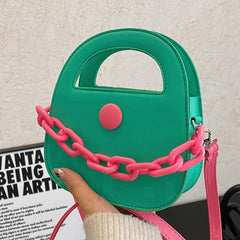 Women PU Leather Chain Handbag Small Wrist Bag Shoulder Bags
