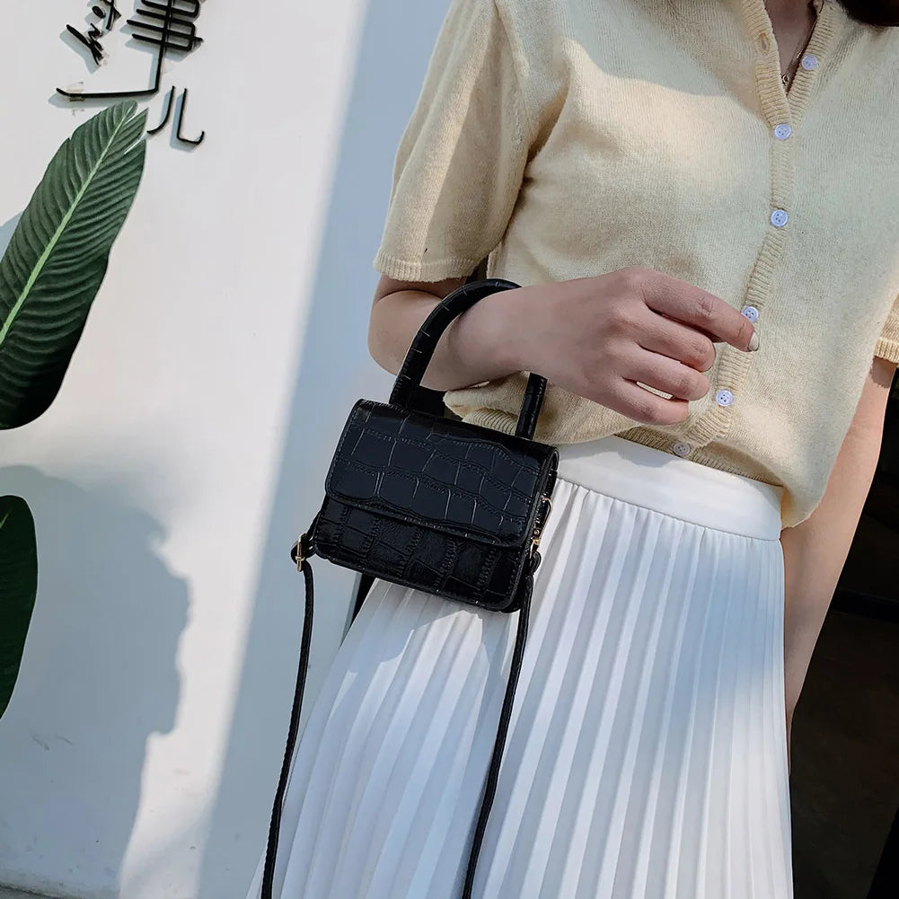 Women PU Leather Mini Shoulder Handbags Casual Flap Messenger Crossbody Bags