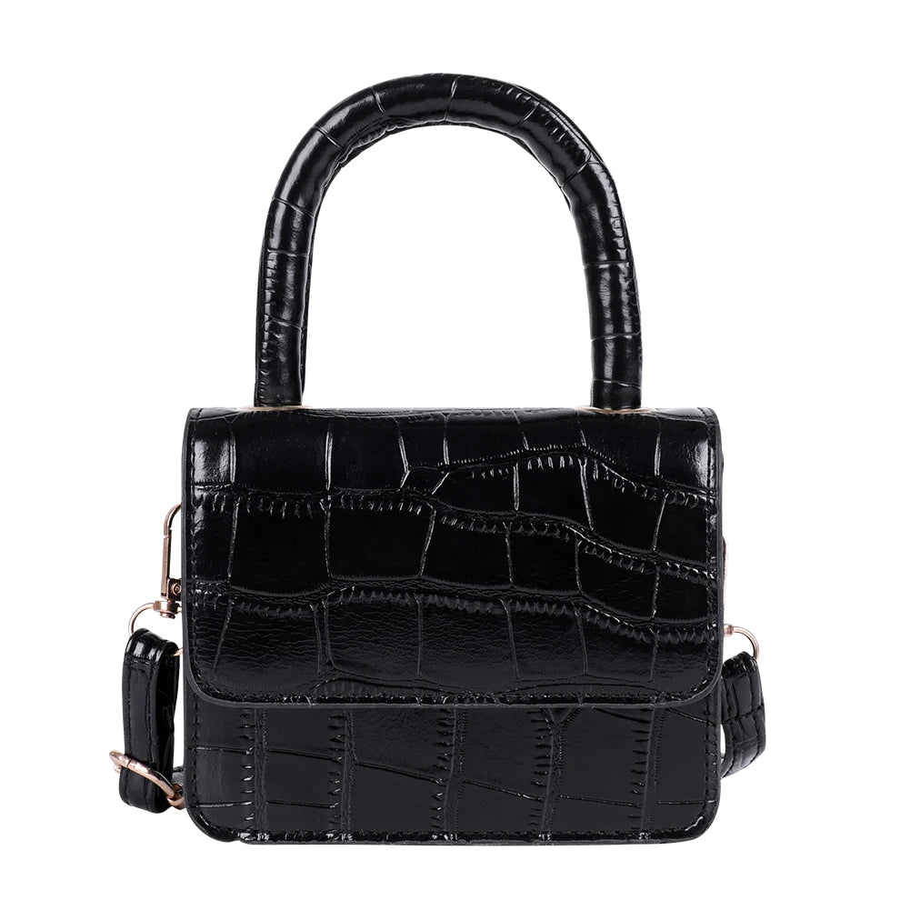 Women PU Leather Mini Shoulder Handbags Pure Flap Messenger Crossbody Bags