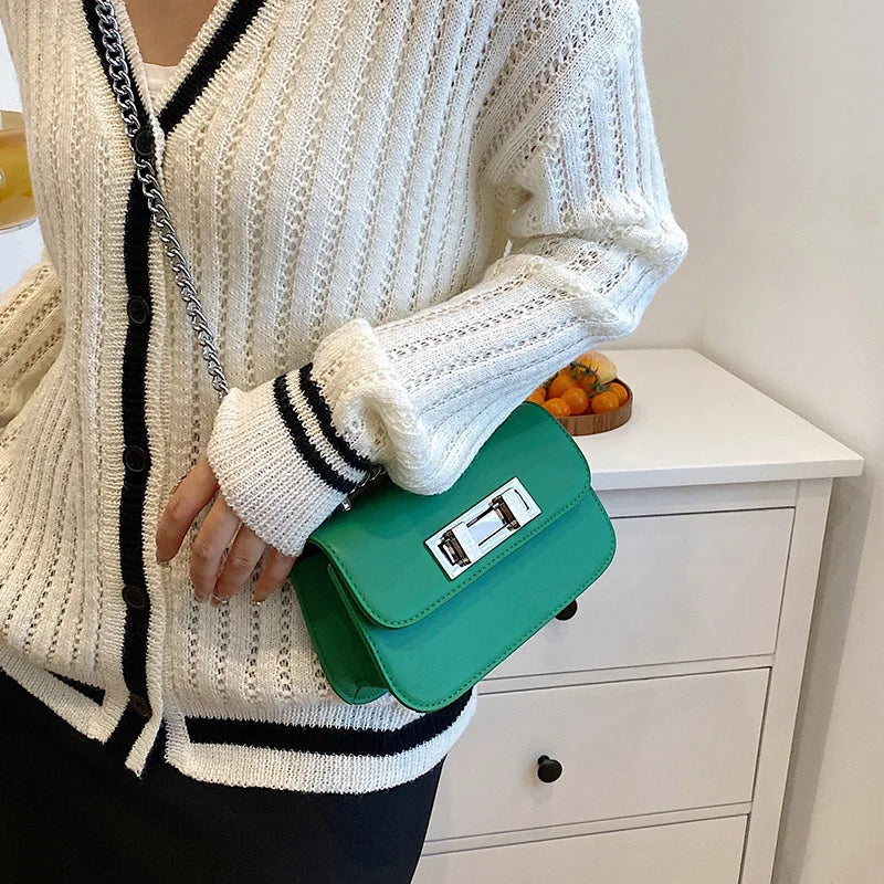 Women Mini Handbag Flap Crossbody Chain Shoulder Phone Wallet Pink Green Bags