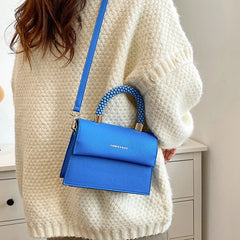 Orange Pu Leather Crossbody Shoulder Bag Clutch Messenger Lady Purse