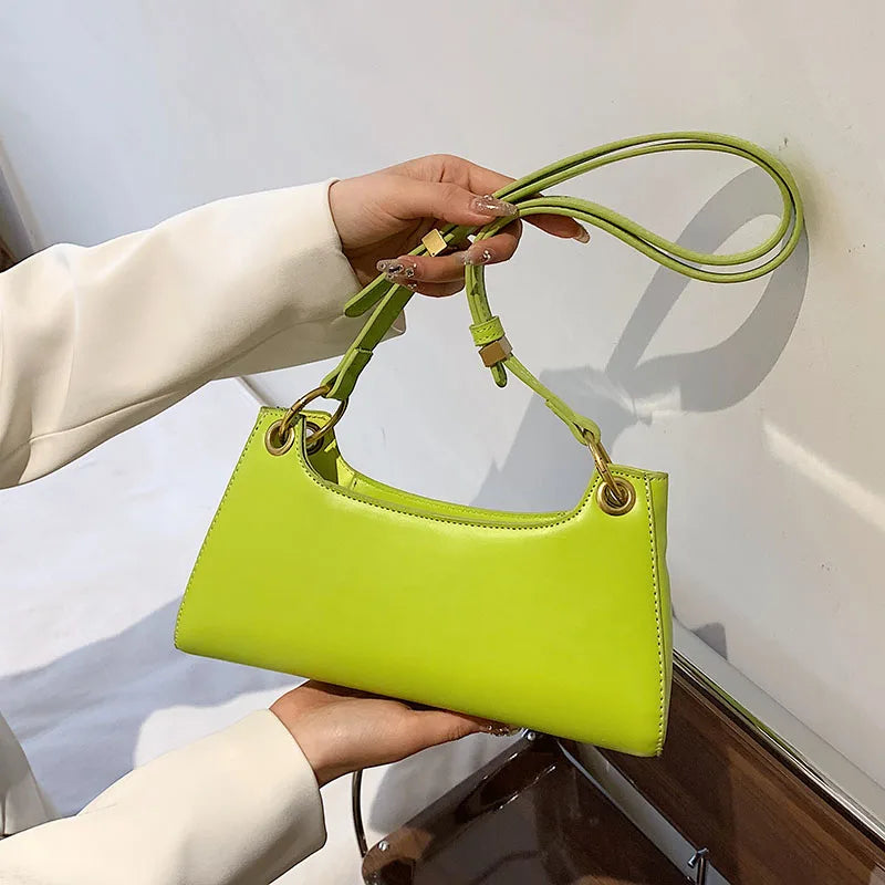 Women Shoulder Bags Texture PU Leather Handbag Evening Party Bags
