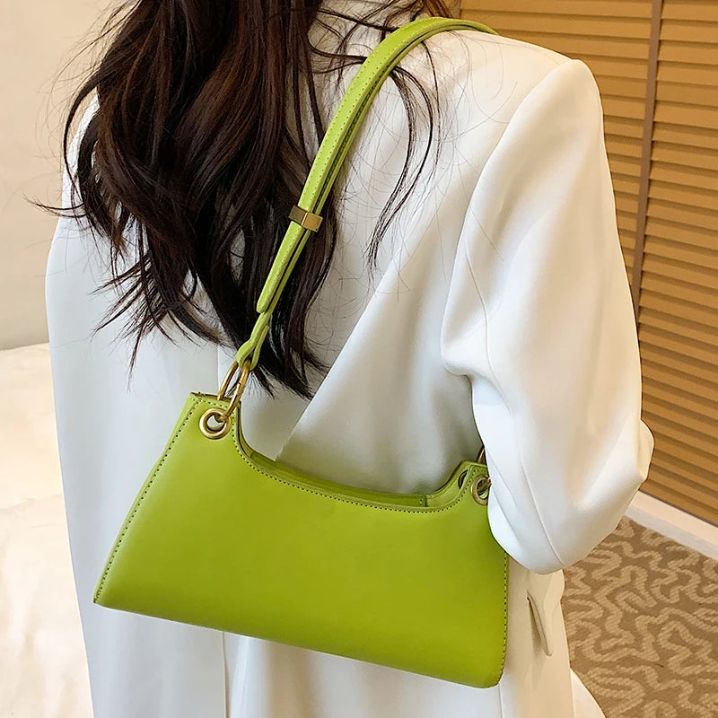 Women Shoulder Bags Texture PU Leather Handbag Evening Party Bags