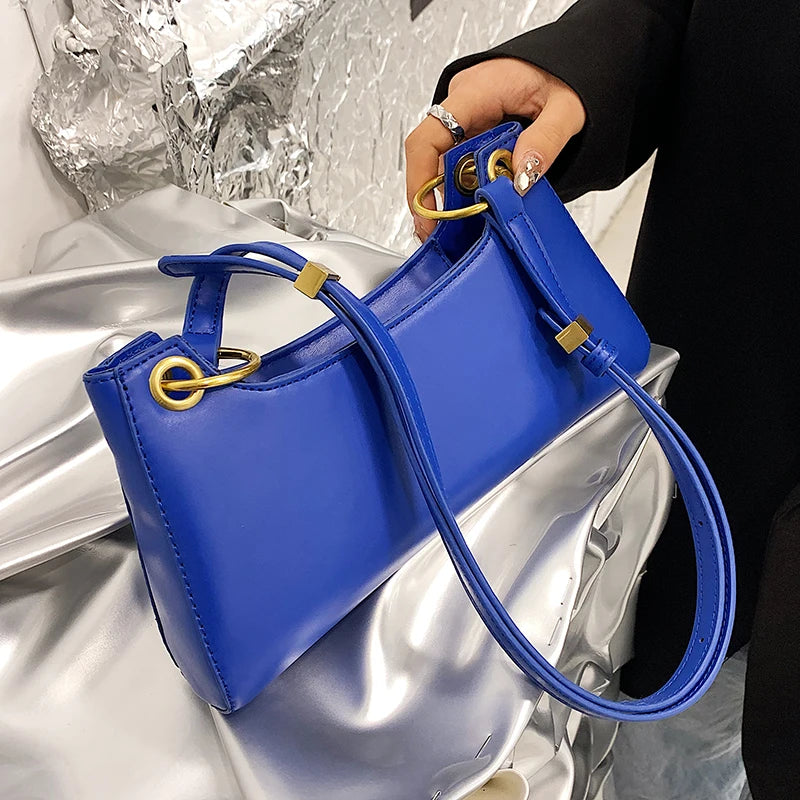Women Shoulder Bags Texture PU Leather Handbag Evening Party Bags