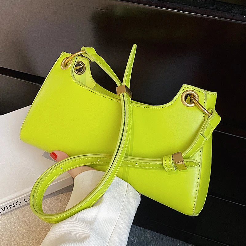 Women Shoulder Bags Texture PU Leather Handbag Evening Party Bags