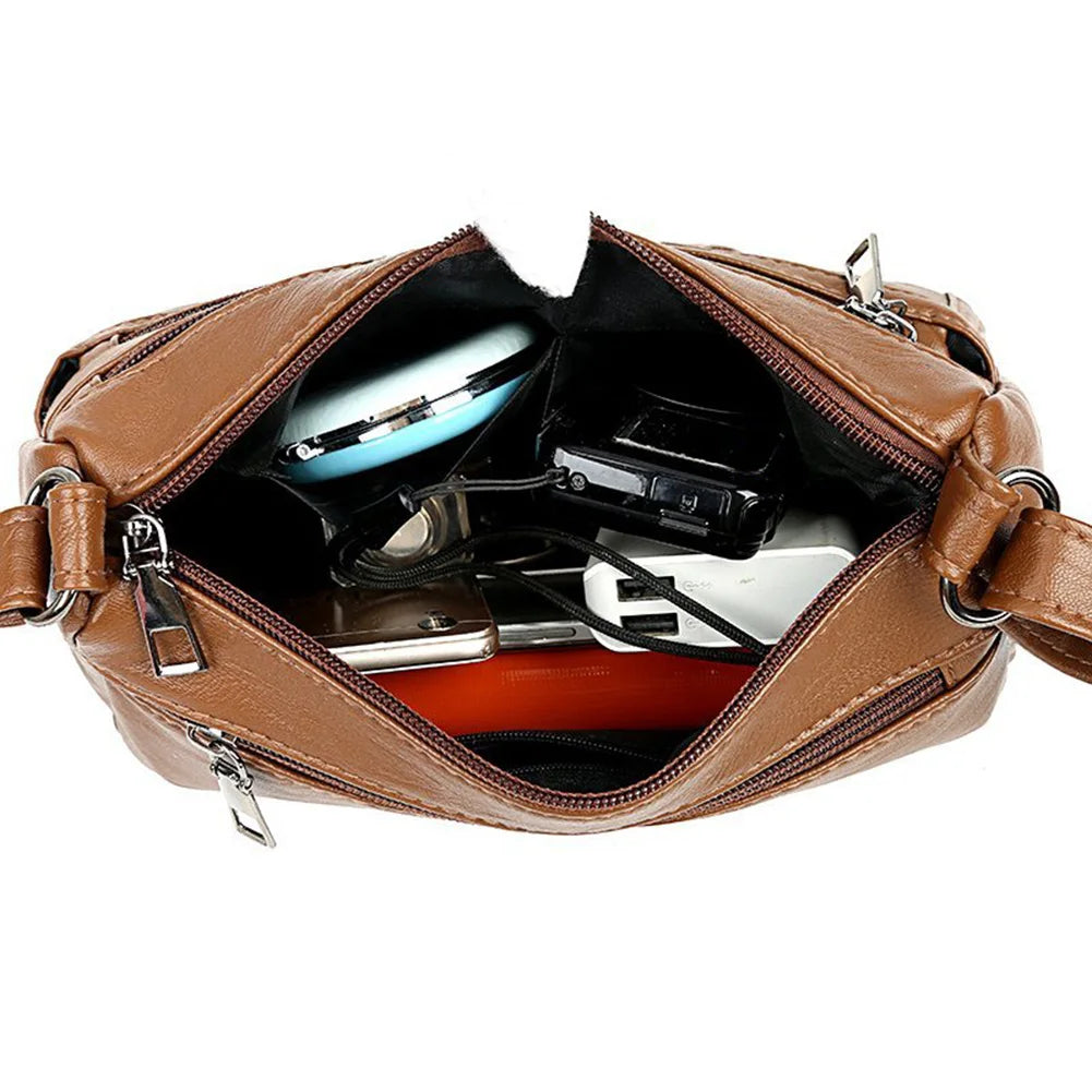 Women Soft PU Leather Crossbody Bag Large Capacity Tote Bags