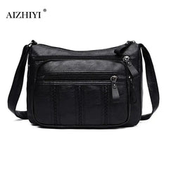 Women Soft PU Leather Crossbody Bag Large Capacity Tote Shoulder Bag