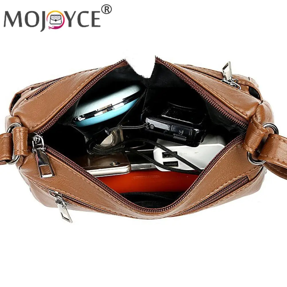Women PU Leather Crossbody Bag Large Capacity Tote Shoulder Bag