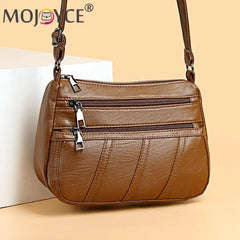 Women PU Leather Crossbody Bag Large Capacity Tote Shoulder Bag