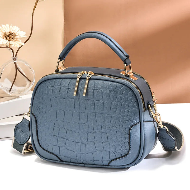Autumn Plaid Small Square Shoulder Bag