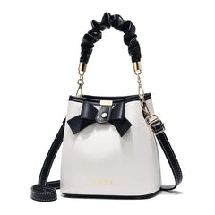 Elegant Bow Bucket Bag Women's Large-capacity Handbag