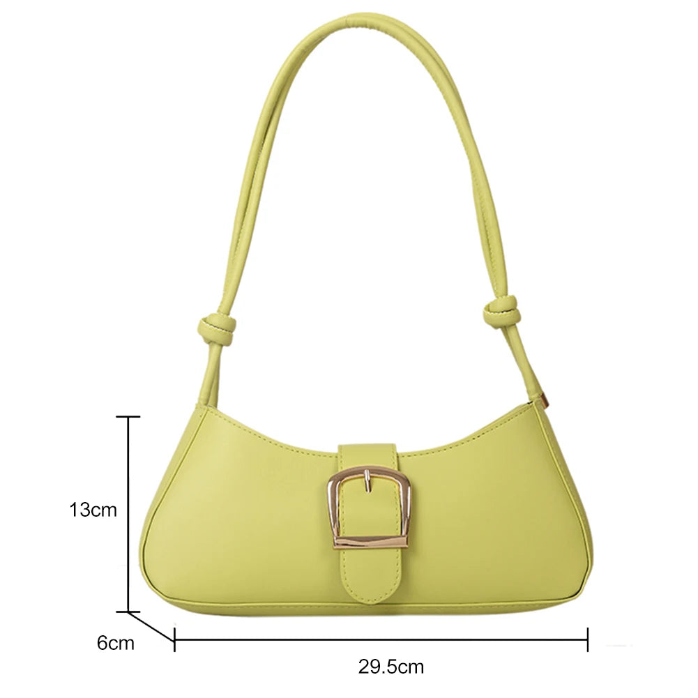 Mini Half Moon PU Leather Tote Bag Evening Bag Small Shoulder Handbag