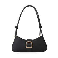 Mini Half Moon PU Leather Tote Bag Evening Bag Small Shoulder Handbag