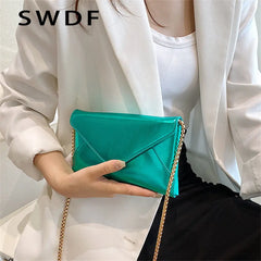 Women's Evening Party Shoulder Bag Laser Leather Messenger Clutch