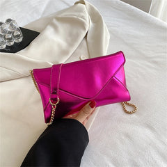 Women's Evening Party Shoulder Bag Laser Leather Messenger Clutch