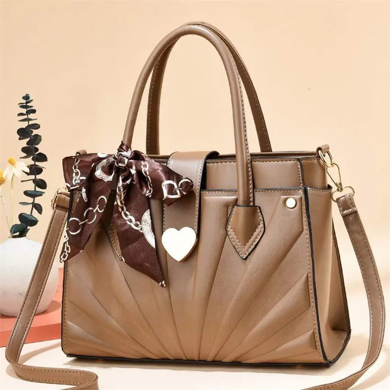 Fashionable One-shoulder Messenger Bag Women High-quality Pu Handbag