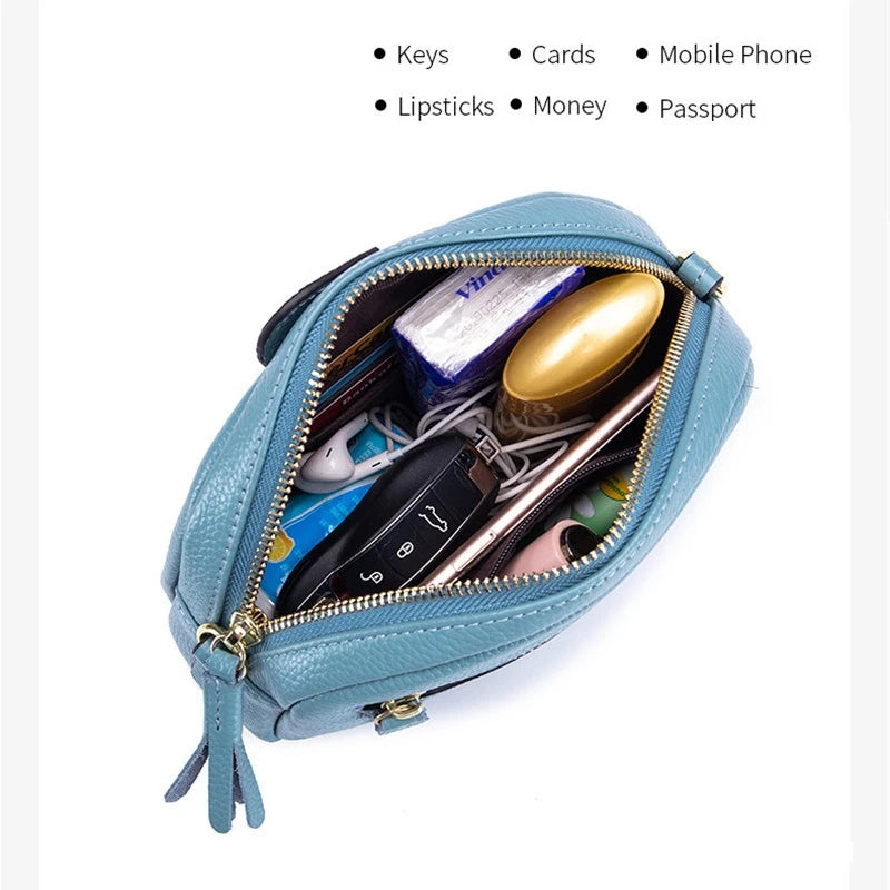 Elephant Small Shoulder Girl Messenger Bag Female Top Layers Handbags Crossbody